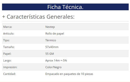 Rollo de papel térmico Nextep NE-528 - Vista 2