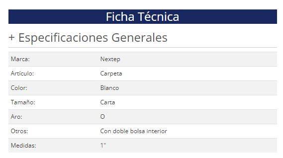 Carpeta Nextep NE-013U - Vista 2