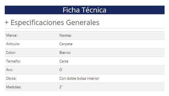 Carpeta Nextep NE-013D - Vista 2