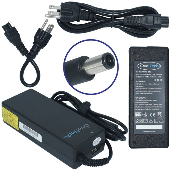 Adaptador para Computadora Portatil  OVALTECH 19.5V/4.62AH C/Blister + USB - Vista 2