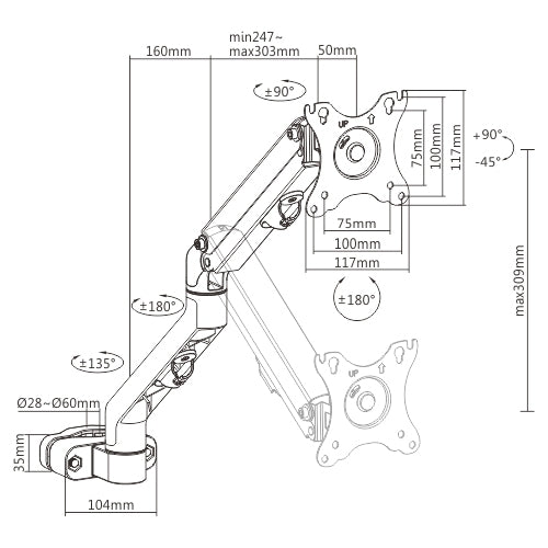 Soporte OVALTECH OVMT-S1727 - Vista 4