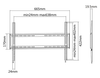 Soporte de Pared FIJO para TV  OVALTECH OVTV-F3270 - Vista 5