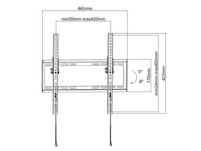 Soporte de Pared FIJO para TV  OVALTECH De 32 - Vista 3