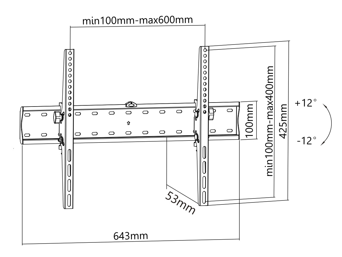 Soporte de Pared FIJO para TV OVALTECH OVTV-F3270P - Vista 4
