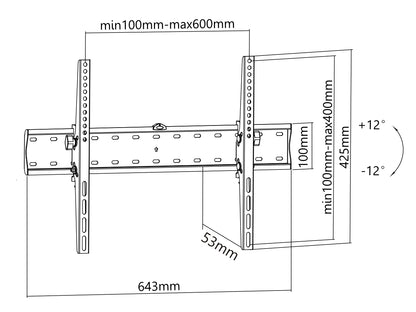 Soporte de Pared FIJO para TV OVALTECH OVTV-F3270P - Vista 4