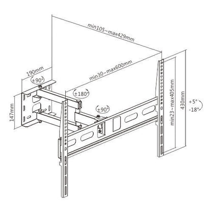 Soporte Movil OVALTECH OVTV-M3270P - Vista 5
