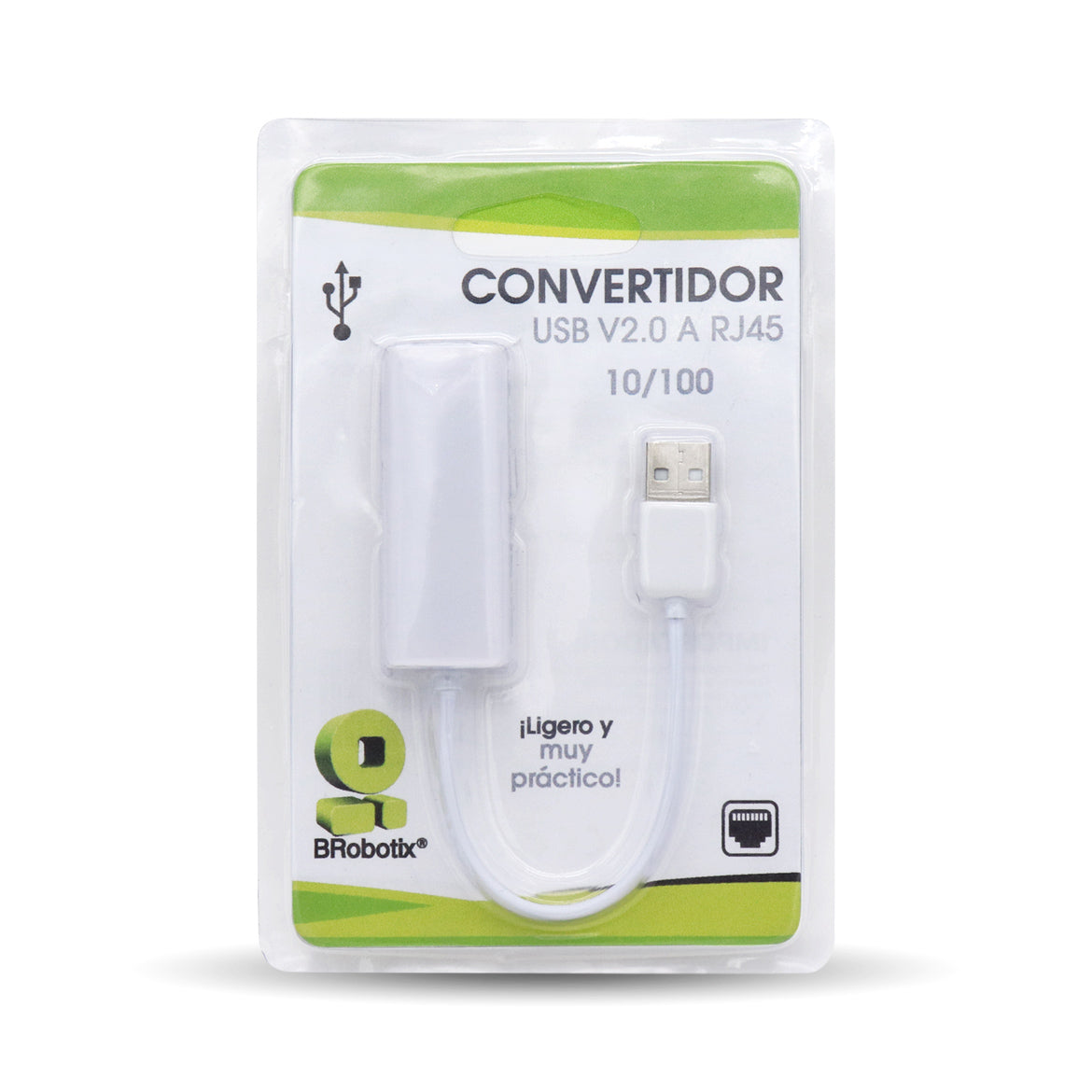 Adaptador BROBOTIX USB V2.0 A RJ45 - Vista 2