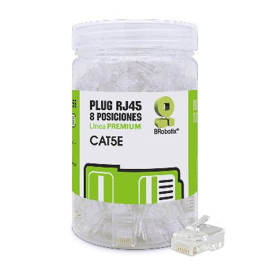 Plugs de Red RJ45, CAT5E, Bote 100 Pzs  BROBOTIX 263786 - Vista 3