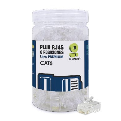 Plugs de Red RJ45, CAT6 Bote 100 Pzs BROBOTIX 263861 - Vista 3