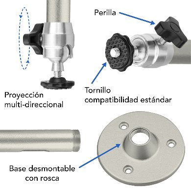 Soporte Universal para Proyector  BROBOTIX 963838 - Vista 5