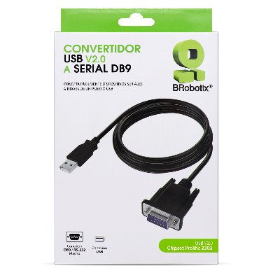 Convertidor USB A Serial DB9M  BROBOTIX 963579 - Vista 3