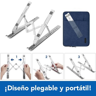 Soporte de Aluminio para Laptop, Multifuncion BROBOTIX 263564 - Vista 6