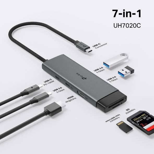 Concentradores Hub TP-LINK UH7020C - Vista 2