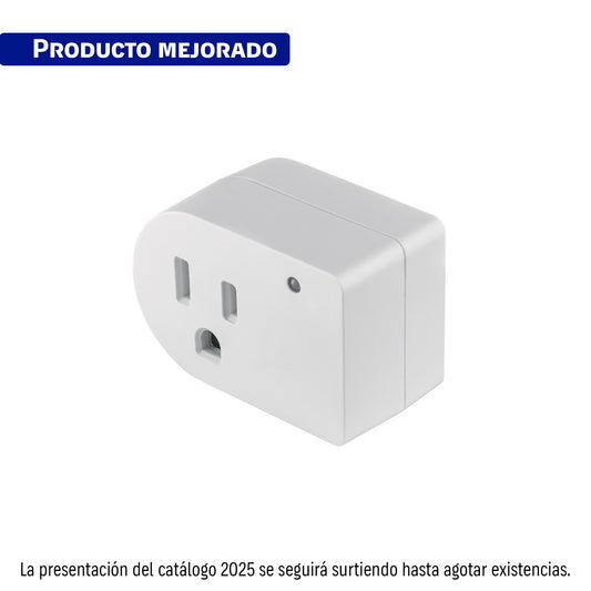 Adaptador con supresor de picos 270 joules, Volteck