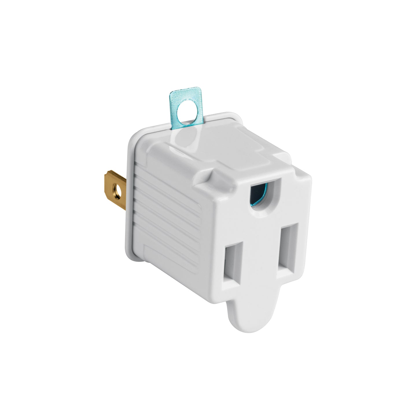 Adaptador 3 a 2, blanco, a granel, Volteck