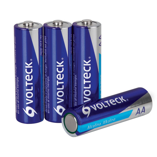 Blíster con 4 pilas alcalinas AA, VOLTECK