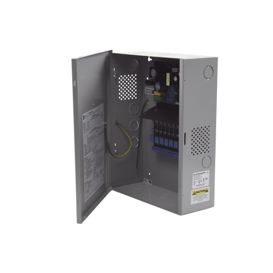 Fuente de Poder con Respaldo, 12 o 24 Vcc, 4 A, 48 W, 8 Salidas, Para Control de Acceso, Entrada 115 Vca