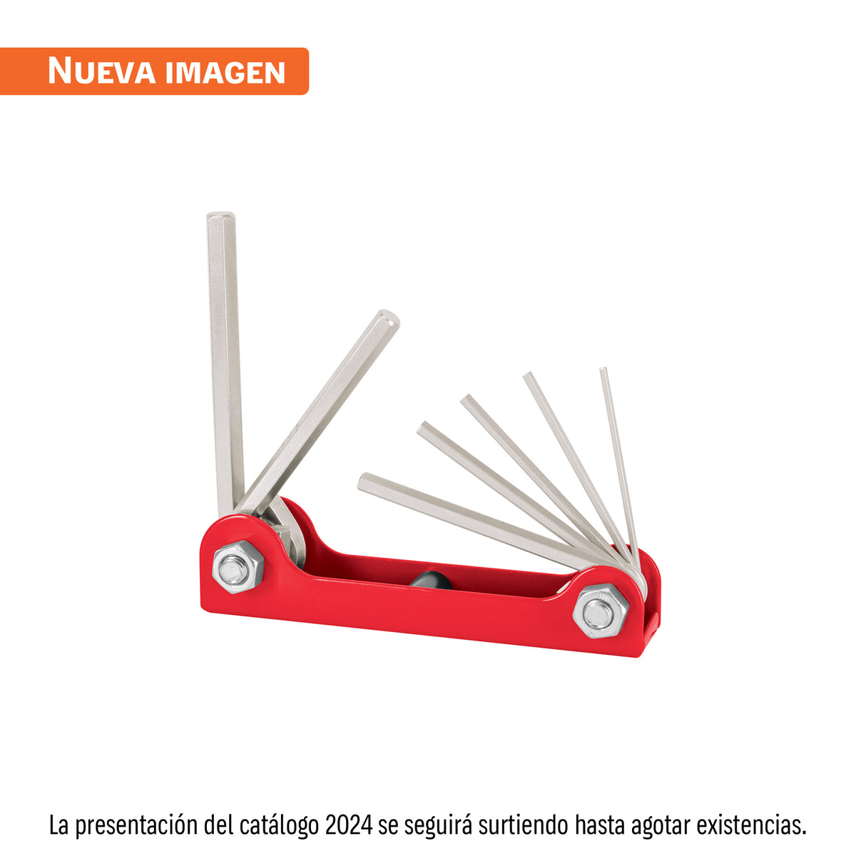 Juego de 7 llaves allen std tipo navaja, cuerpo de lámina