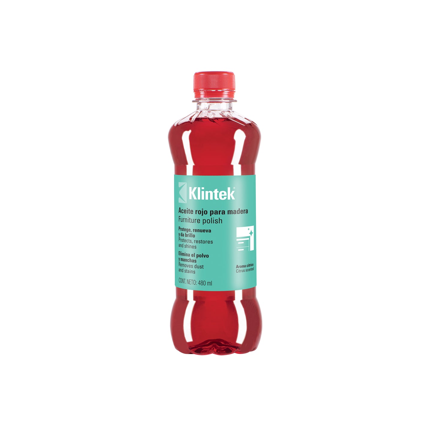 Aceite rojo para muebles, 480 ml, KLINTEK