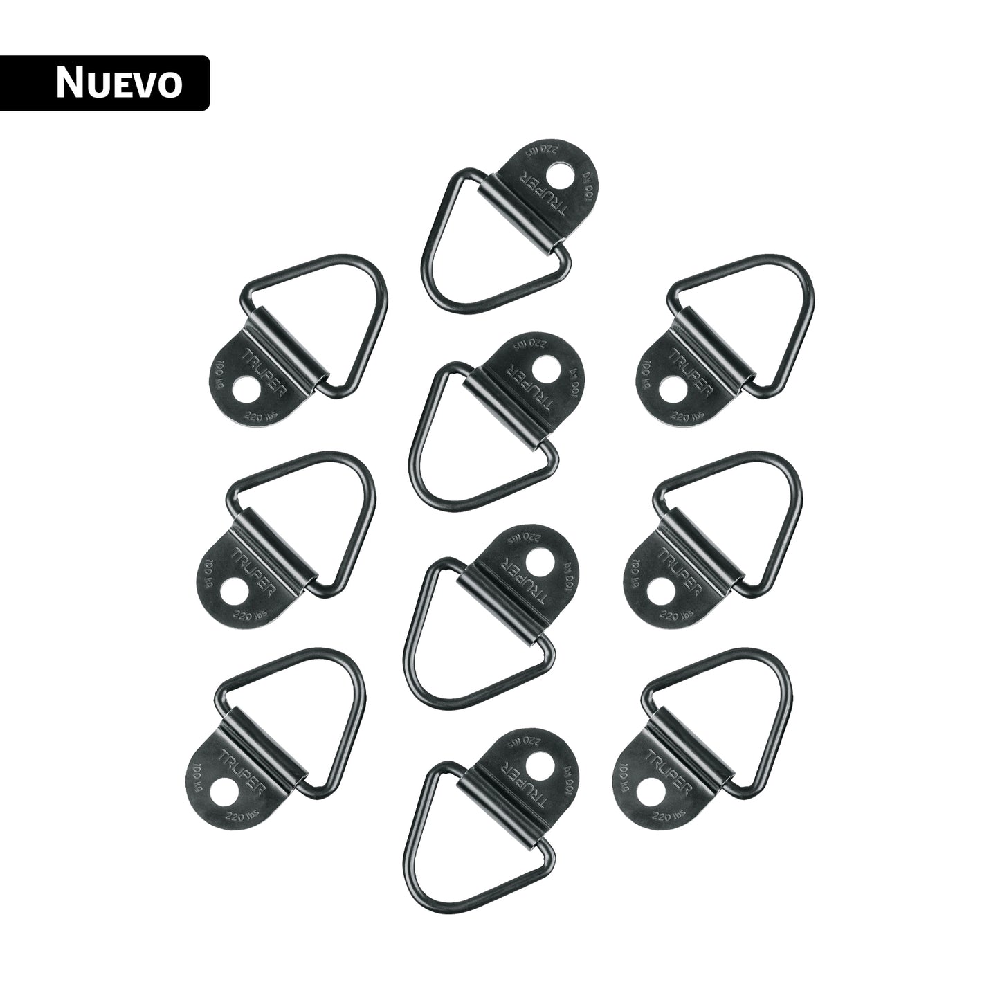 Blister con 10 anclajes para redes de carga de 3.5 ton.