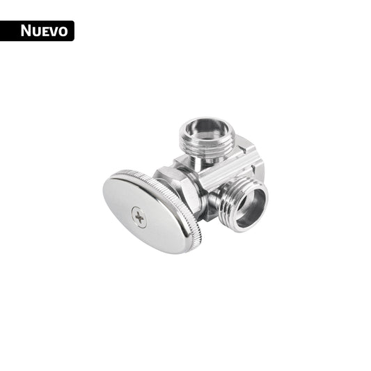 Llave angular 1/2'x doble salida 1/2', Foset