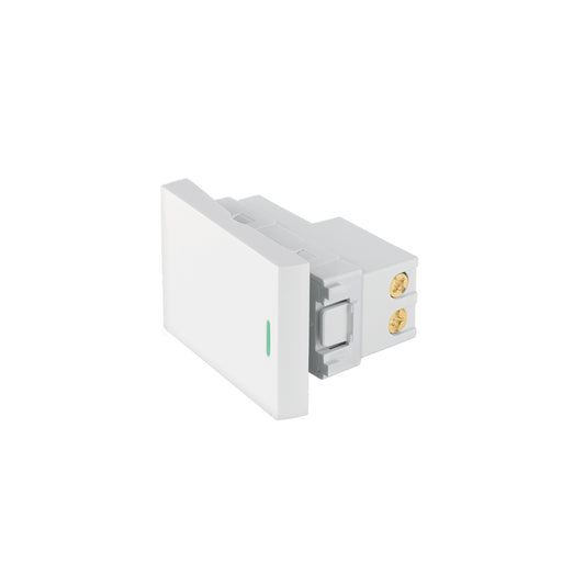 Interruptor de 3 vías blanco de 1.5 módulos, línea Lisboa