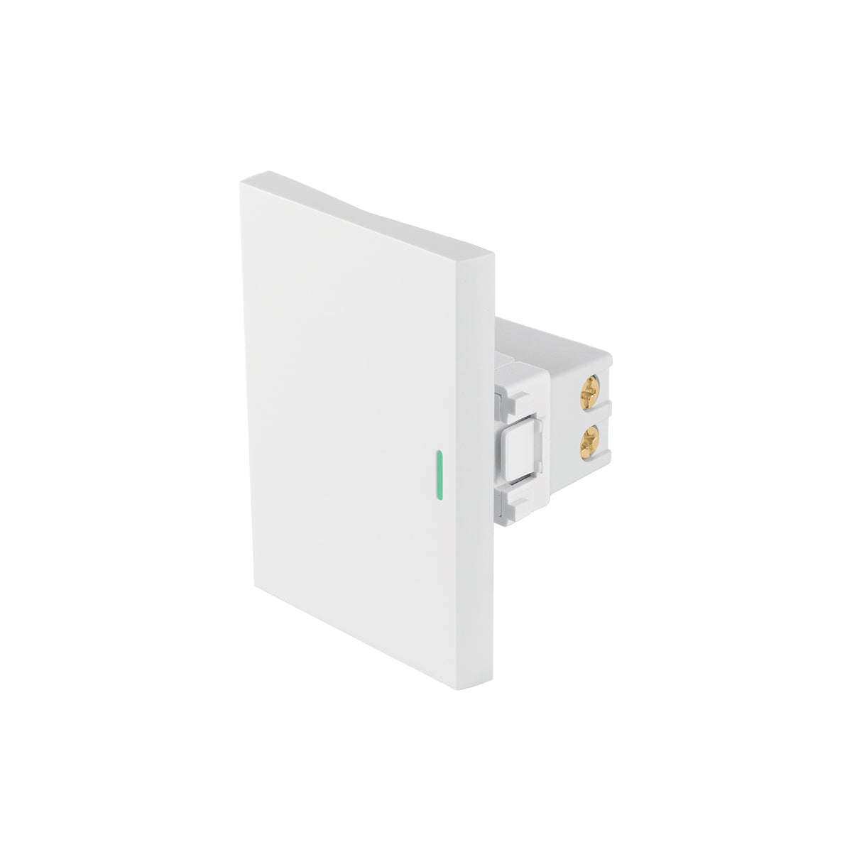 Interruptor sencillo blanco de 3 módulos, línea Lisboa