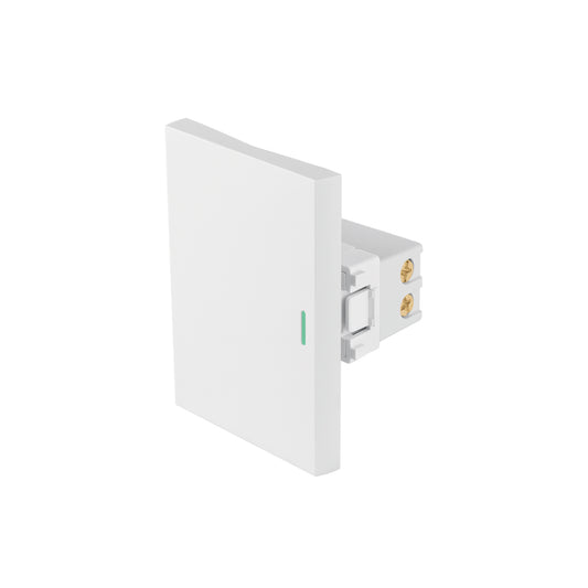 Interruptor sencillo blanco de 3 módulos, línea Lisboa