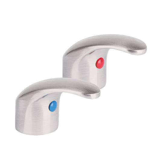 Juego de manerales tipo palanca p/lav-fregadero, satín,Aqua
