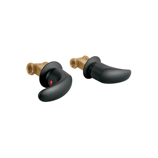 Juego de manerales de palanca para regadera, negro mate,Aqua