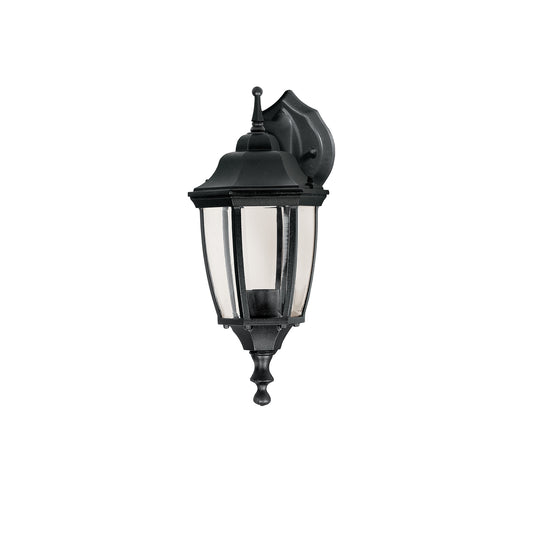 Arbotante tipo farol tradicional suspendido p/exterior negro