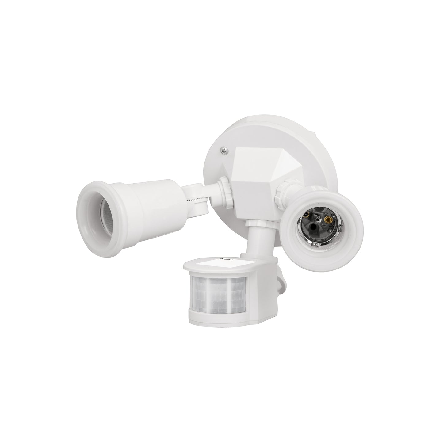 Arbotante blanco c/sensor movimiento, lámparas no incluidas