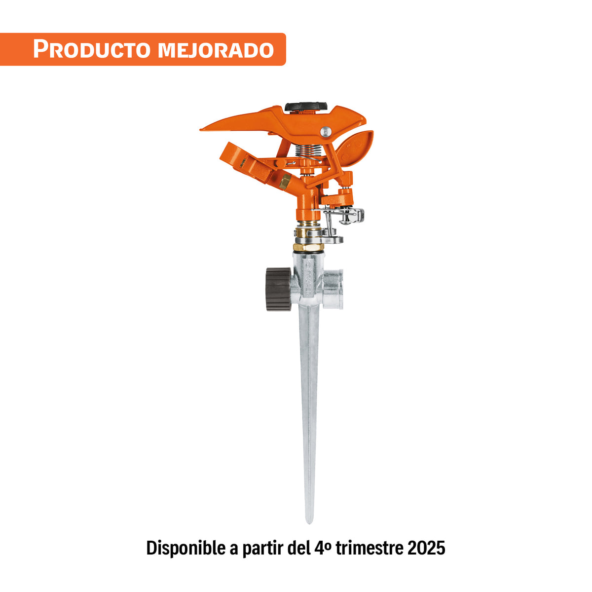 Aspersor metálico 11' dos vías, estaca metálica, Truper