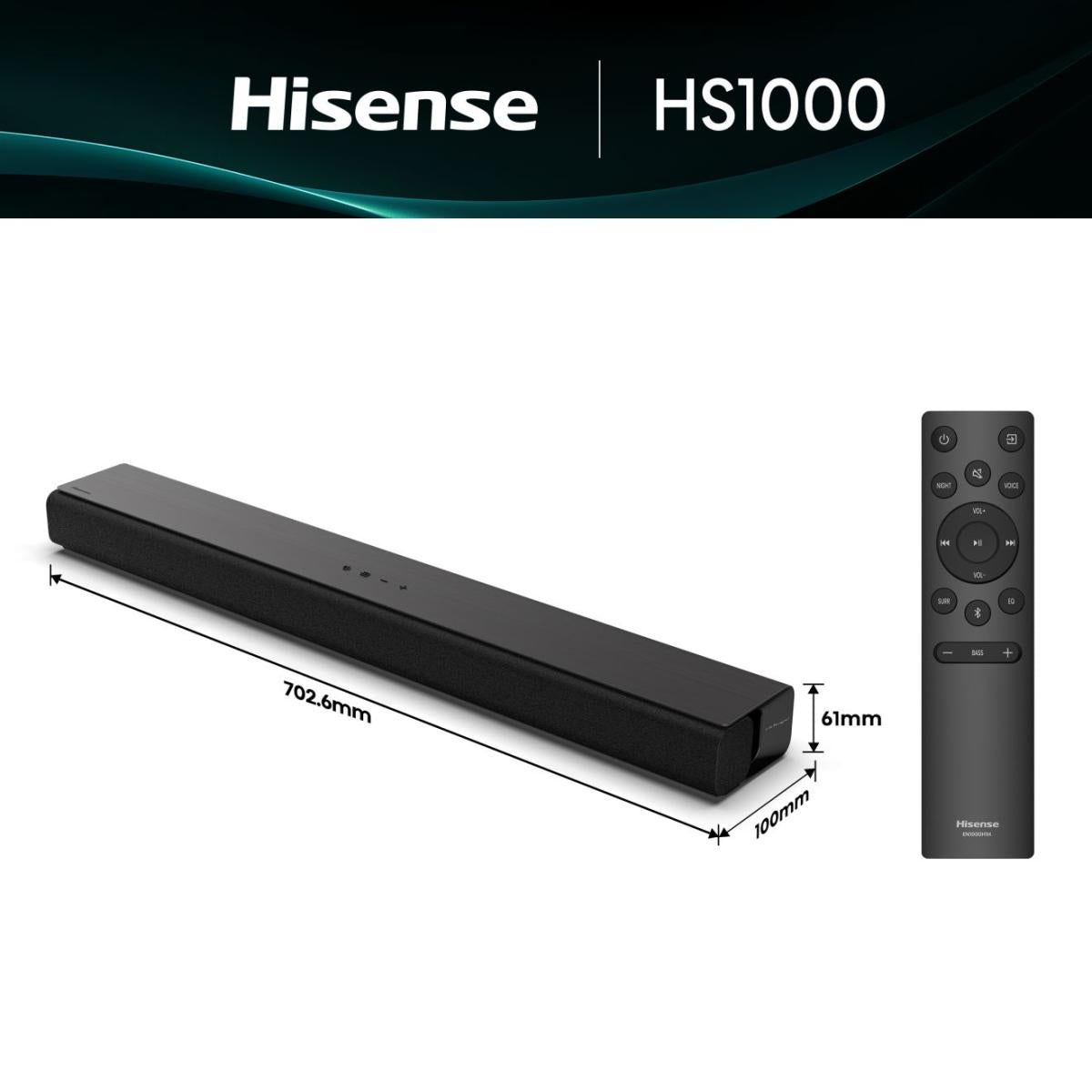 Bocinas Hisense HS1000 - Vista 2