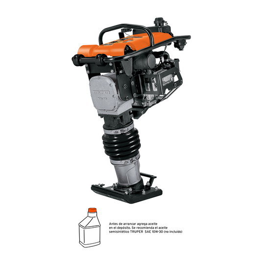 Bailarina compactadora 5.5 HP, motor Honda GX160, Truper