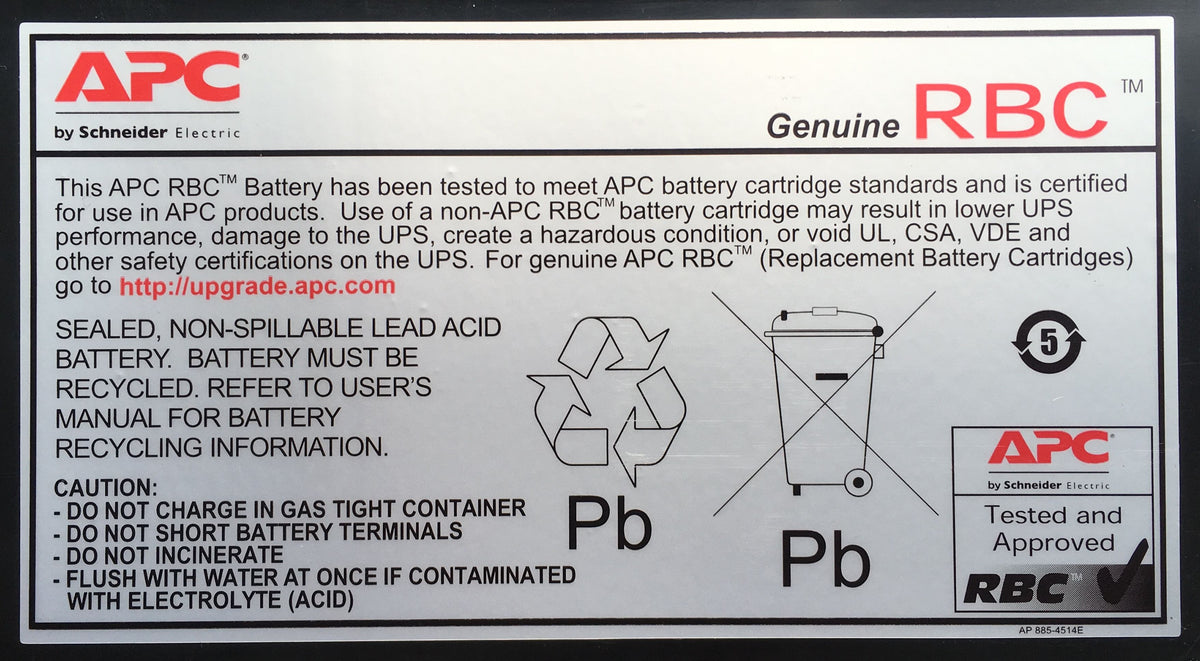Batería de Reemplazo  APC RBC4 - Vista 2
