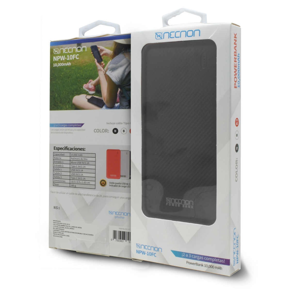 Power bank NECNON NPW-10FC - Vista 5