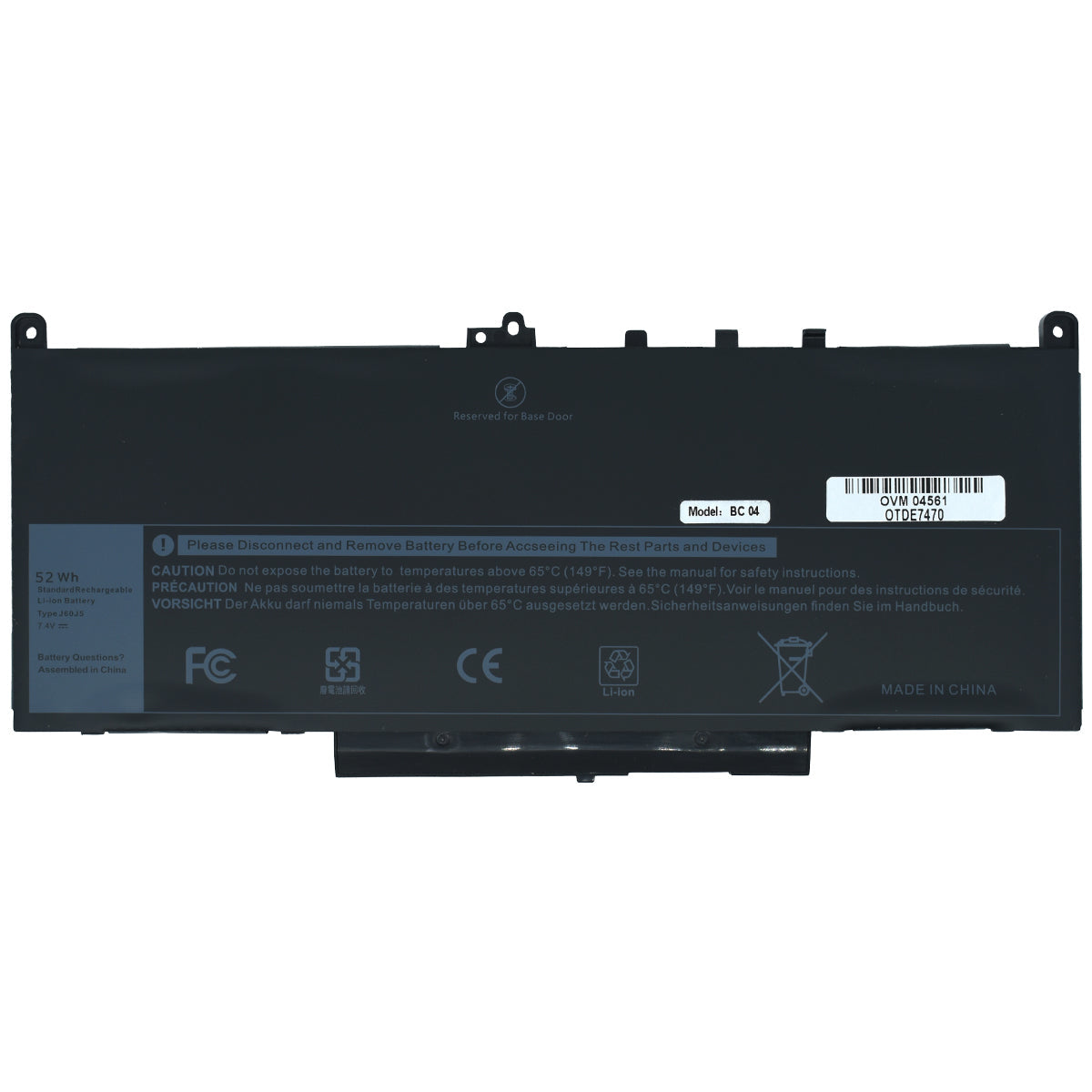 Batería 4 Celdas  OVALTECH OTDE7470 - Vista 4