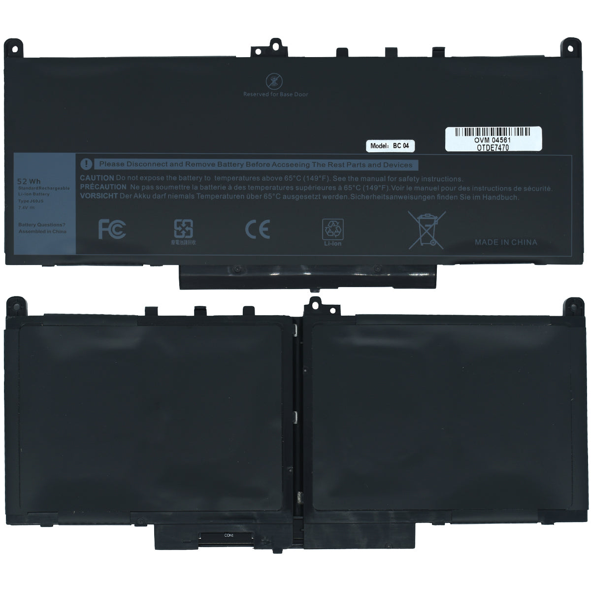 Batería 4 Celdas  OVALTECH OTDE7470 - Vista 6
