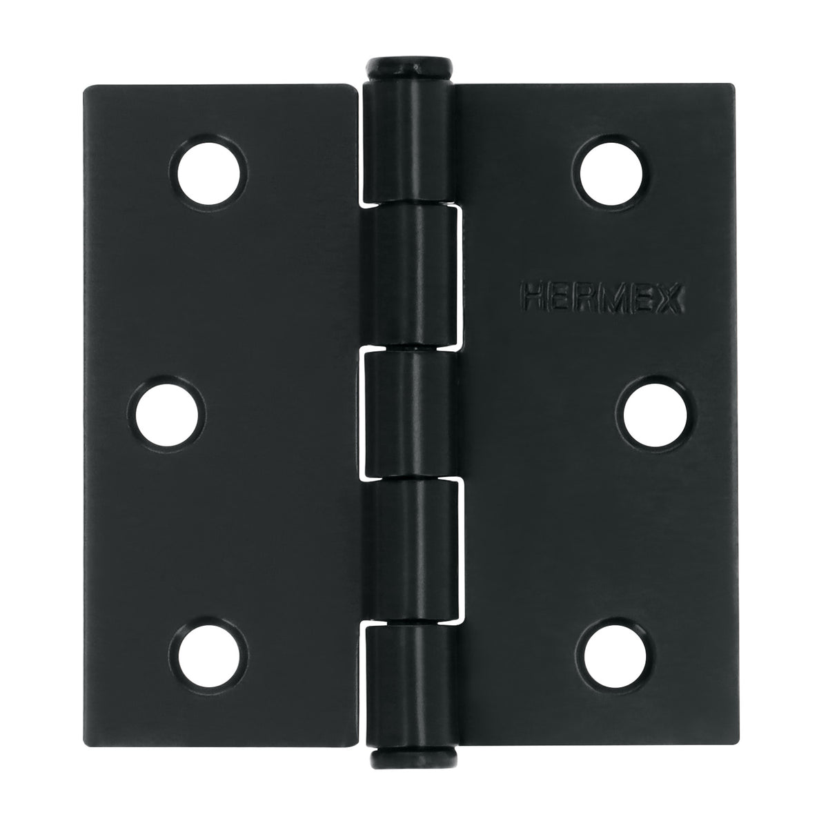 Bisagra cuadrada 2 1/2', negro mate, cabeza plana, HERMEX