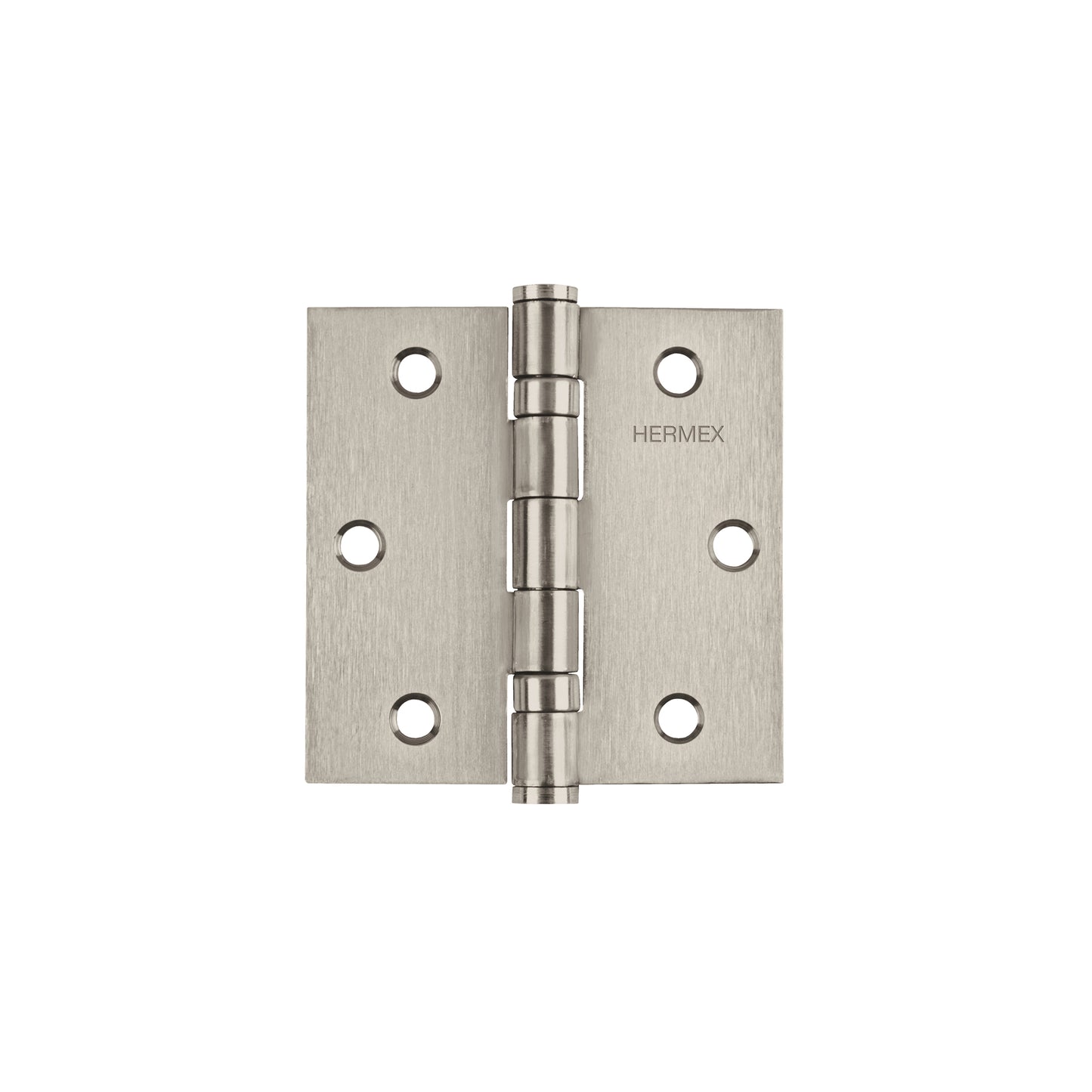 Bisagra cuadrada 3' acero inox, cabeza plana, HERMEX