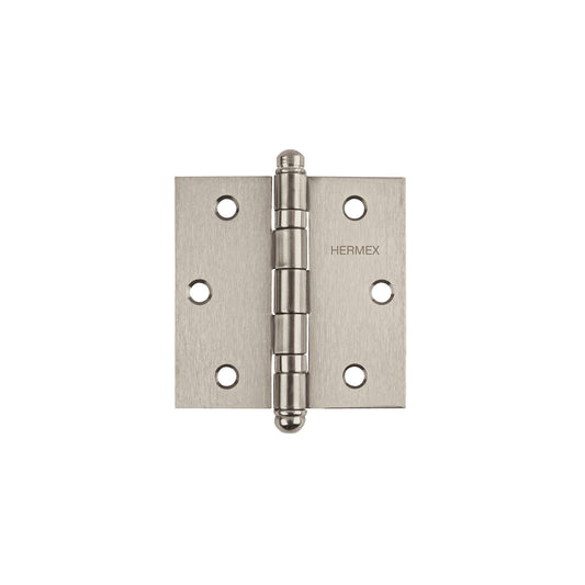 Bisagra cuadrada 3' acero inox, cabeza redonda, HERMEX