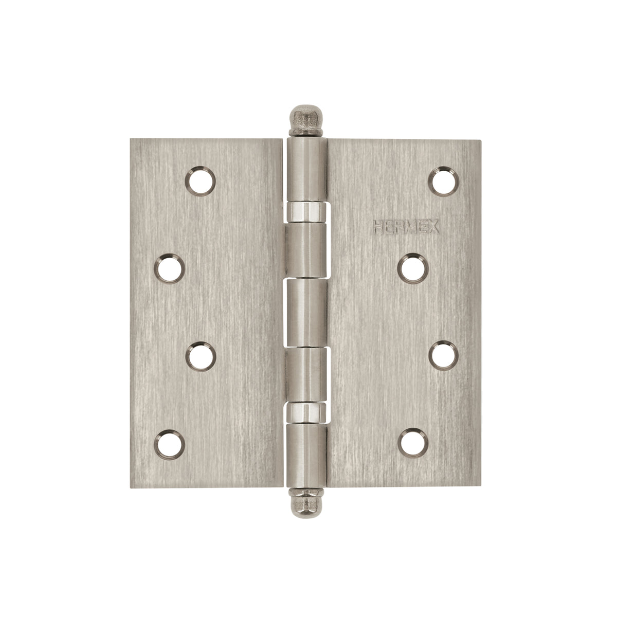 Bisagra cuadrada 4' acero inox, cabeza redonda, HERMEX