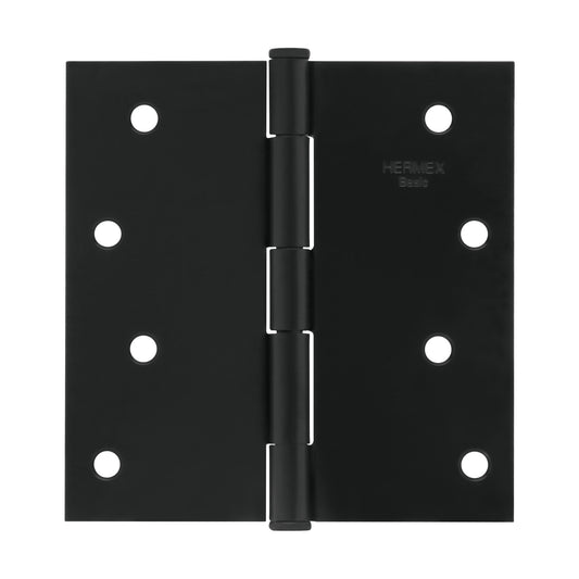 Bisagra cuadrada 4', negro mate, cabeza plana, BASIC