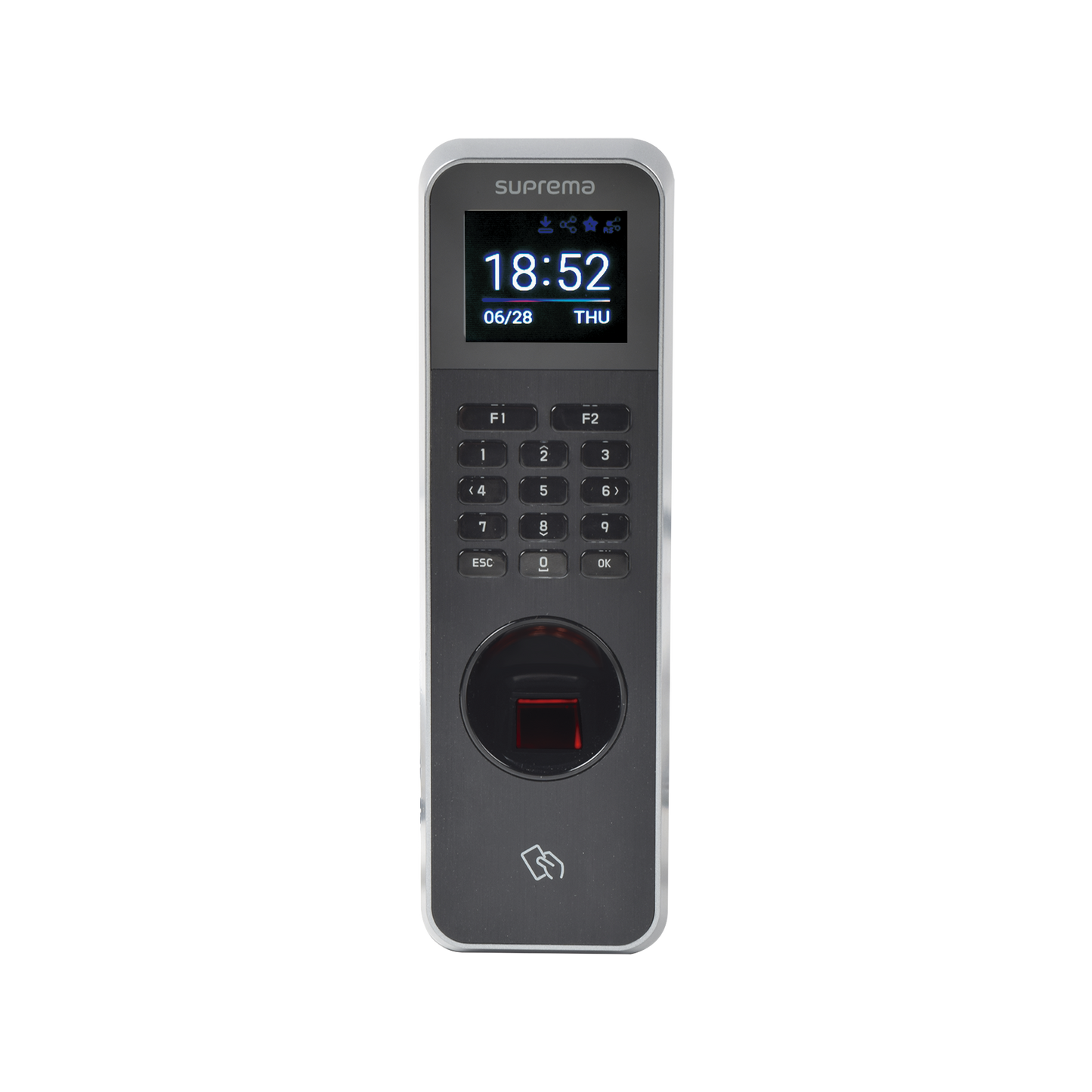 Lector de Huella IP67 Con Teclado y Lector de Tarjetas RFID(125kHz EM & 13.56MHz MIFARE, MIFAREPlus, DESFire/EV1), y BLUETOOTH, Uso para Control de Acceso y Asistencia