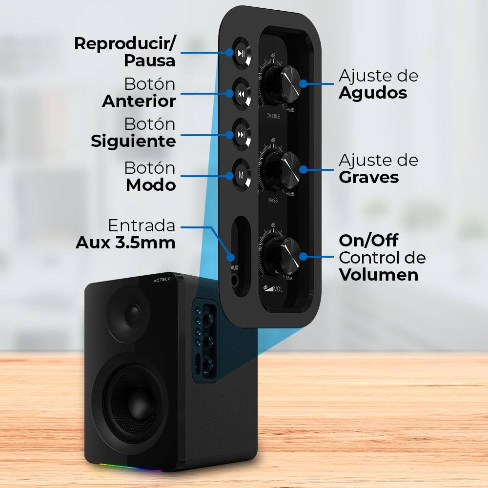 Bocinas ACTECK R BS700 - Vista 3