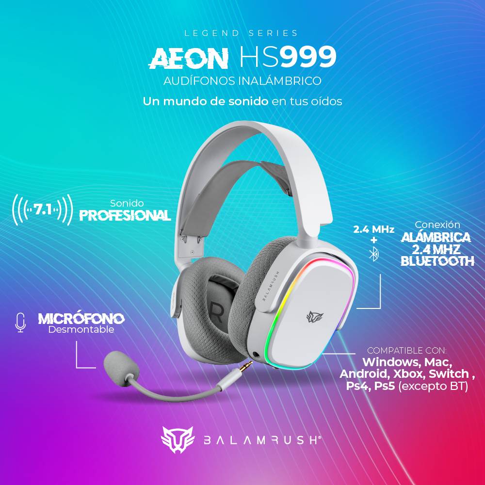 Auriculares Balam Rush HS999 - Vista 2