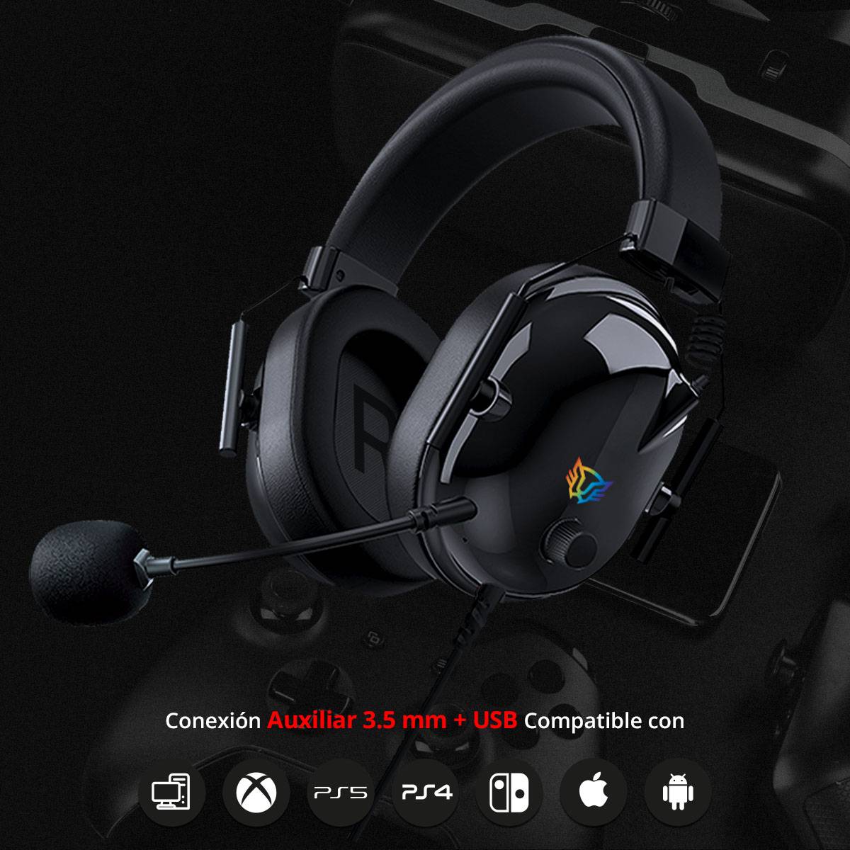 Diademas Gaming Balam Rush HA757 - Vista 3