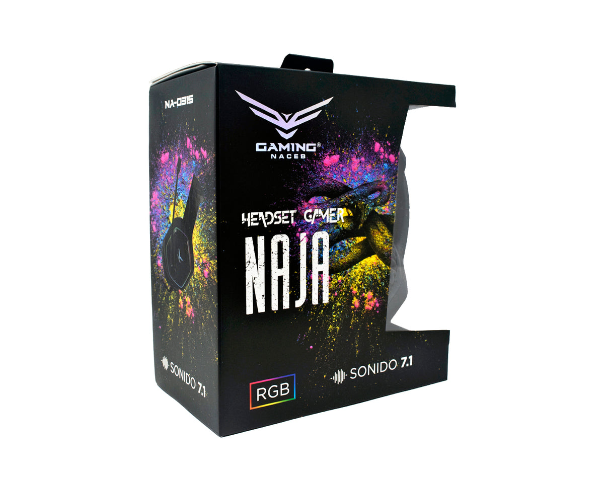 Audífonos Gamer 7.1 RGB NAJA Naceb Gaming NA-0315 - Vista 5