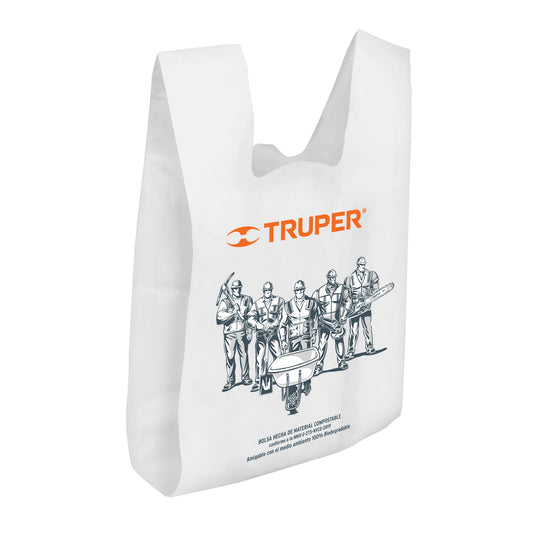 Bolsa plástica biodegradable de 20 x 40 cm, Truper